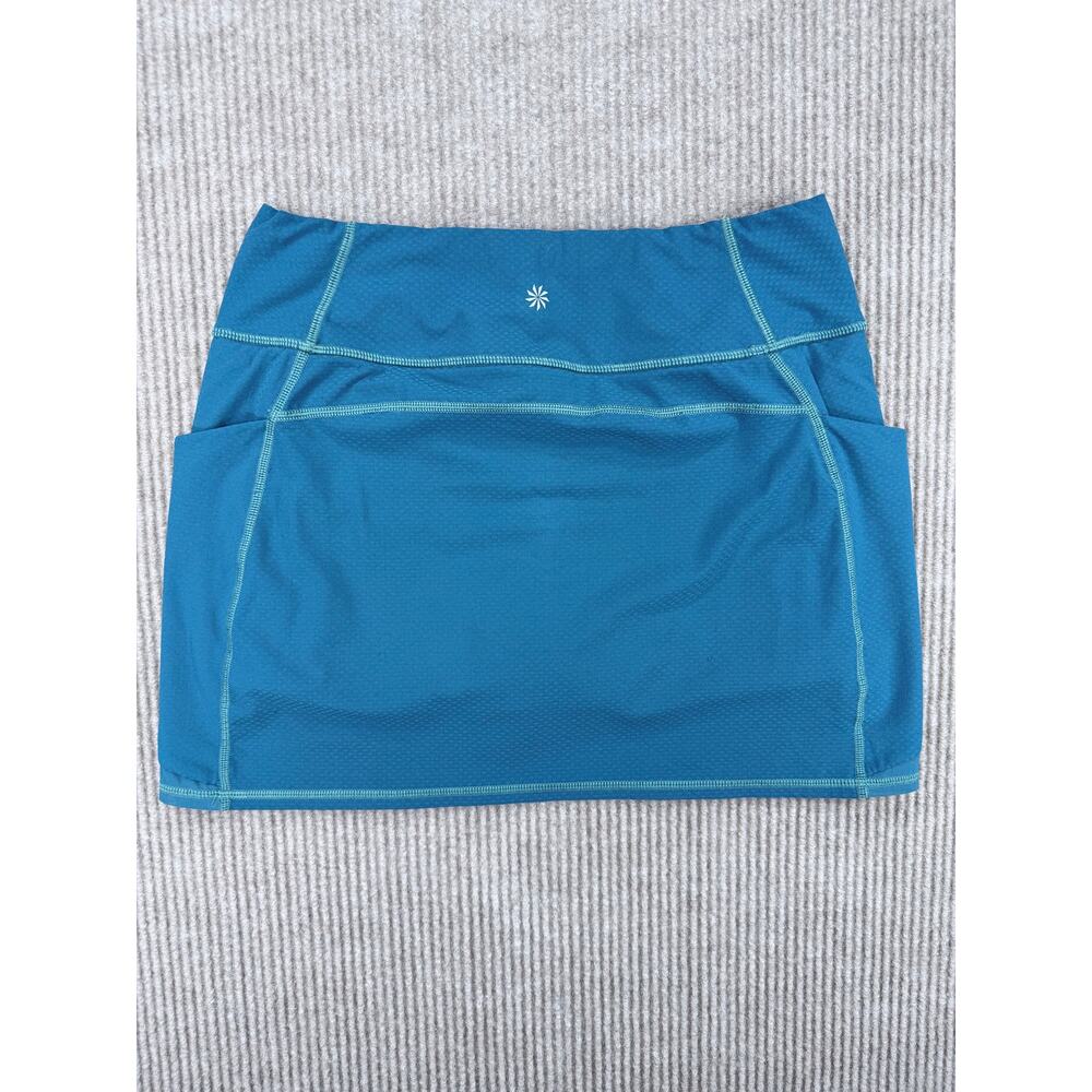 Athleta Coastal Teal Dobby Action Skort 14.5" Built-In Shorts Size XS 405604 - Picture 7 of 9